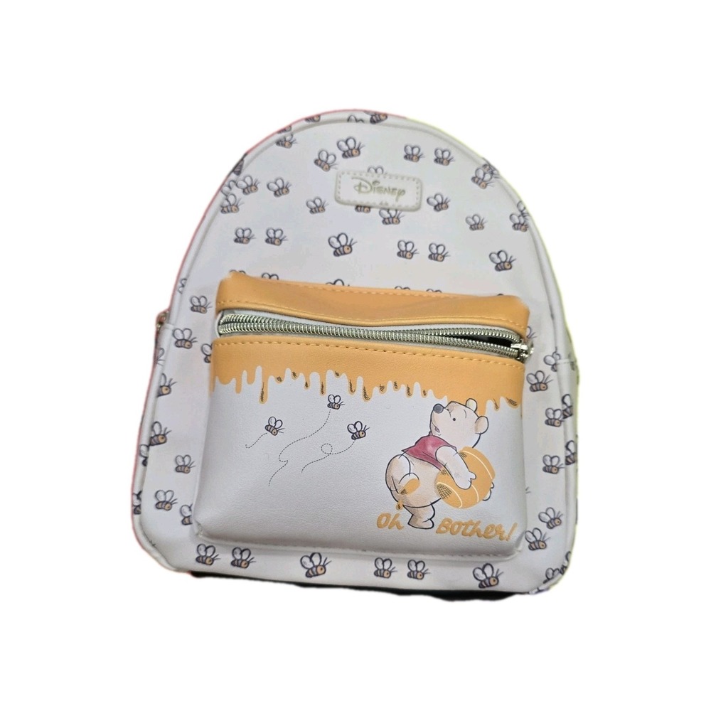 Disney‎ Winnie the Pooh "Oh Bother" Mini Backpack Honey Bee Cream Mustard...